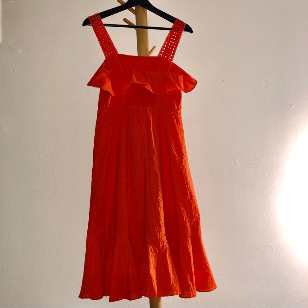 J Crew Ruffle Eyelet Dress - Picture 4 of 9